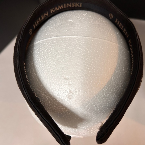 Helen Kaminski Tan Sun Visor straw Hat Brown Black Band 9” Bib gardening - Picture 3 of 11